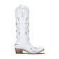 White leather cowboy boot