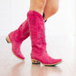 Hot pink Cossette cowboy boots