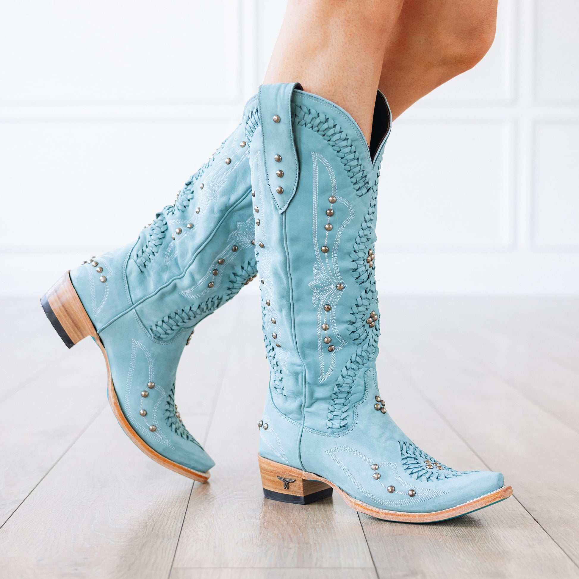 Powder blue Cossette cowboy boots
