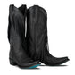 Jet Black Senita Falls Fringe Cowboy Boots
