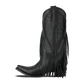 Black fringe Senita Falls cowboy boot