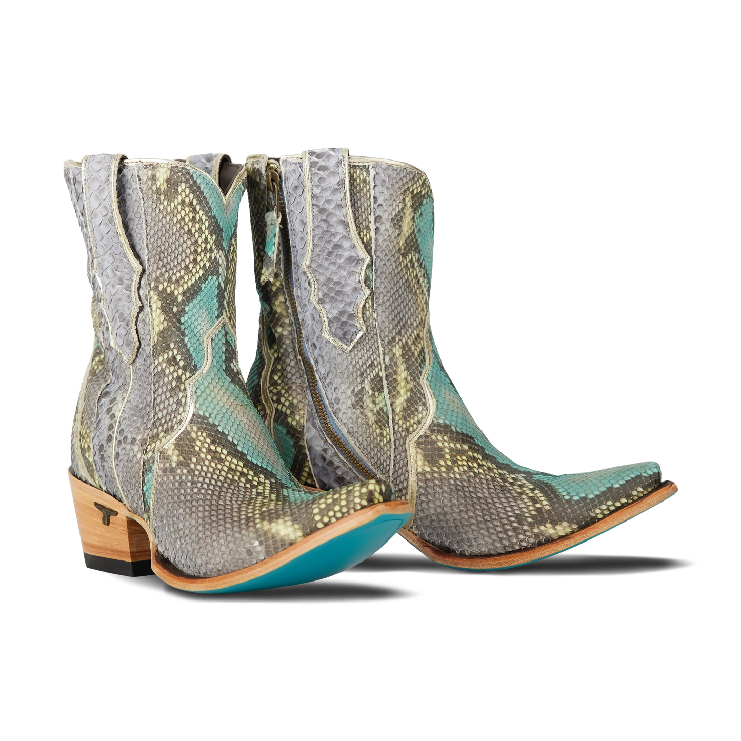 Vickson Exotic Bootie - Blue Watercolor by Lane | Bourbon Cowgirl