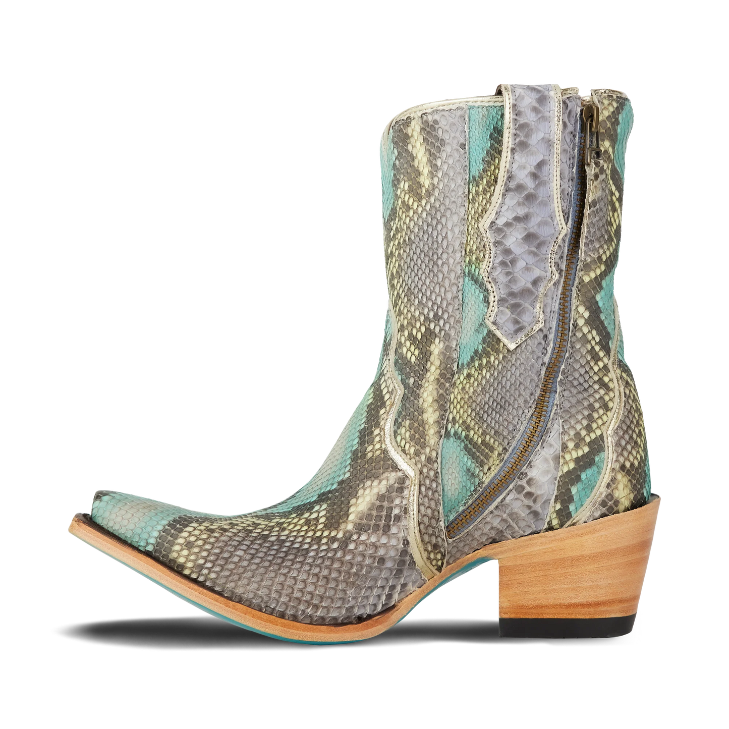 Vickson Exotic Bootie - Blue Watercolor by Lane | Bourbon Cowgirl