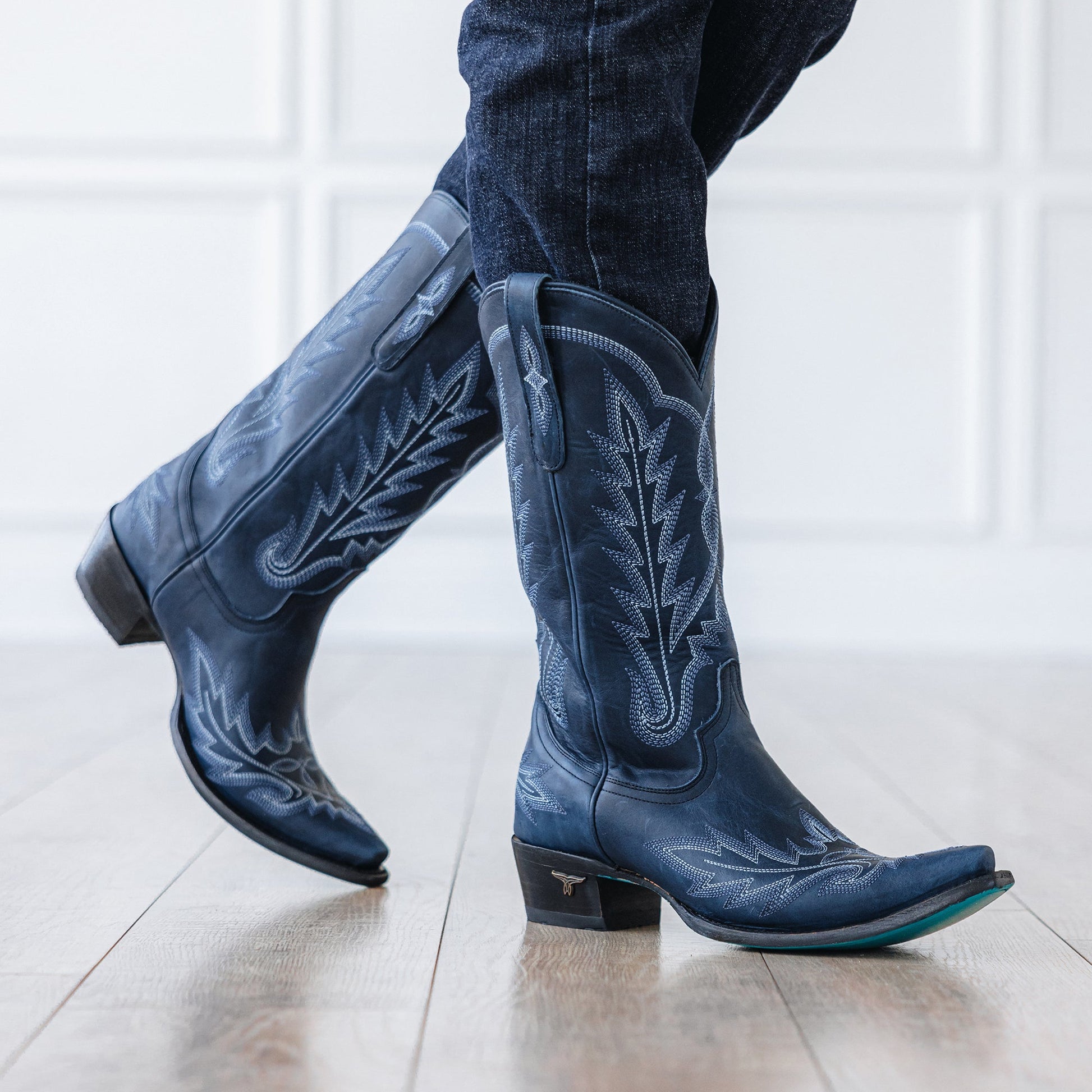 Lexington Midnight Navy Cowboy Boots