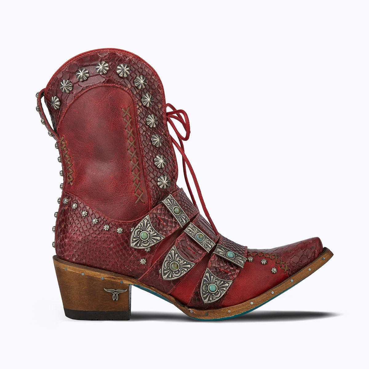 Red Showdown Bootie in Smoldering Ruby