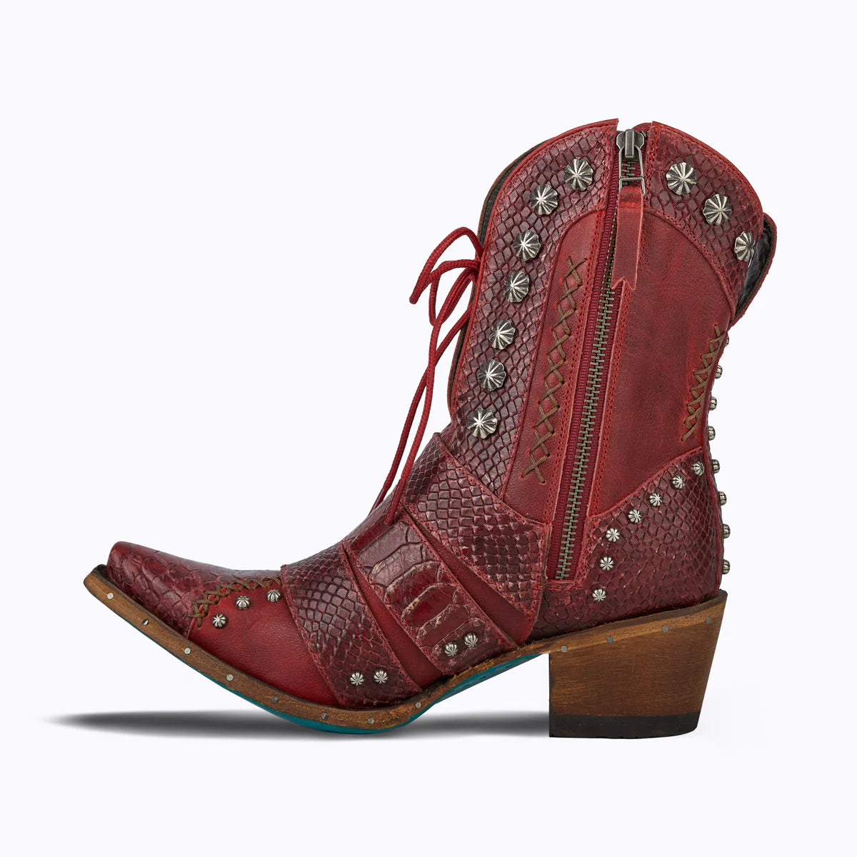 Showdown Bootie in Smoldering Ruby