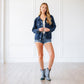 Lexington Bootie denim jacket and shorts
