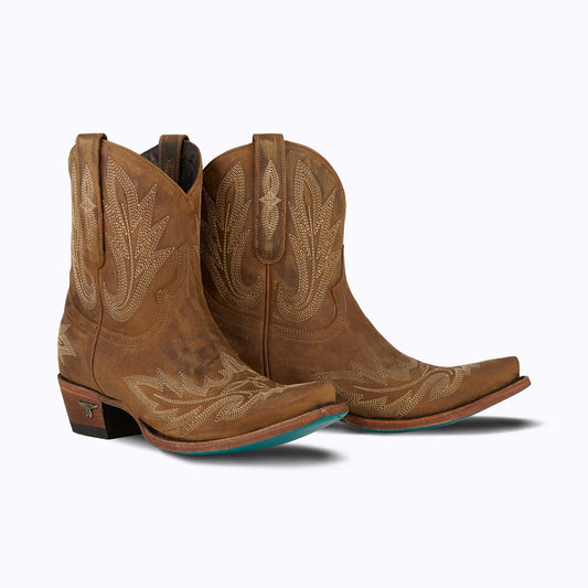 Lexington Bootie by Lane Boots, Burnt Caramel Cowgirl Boots| Bourbon Cowgirl