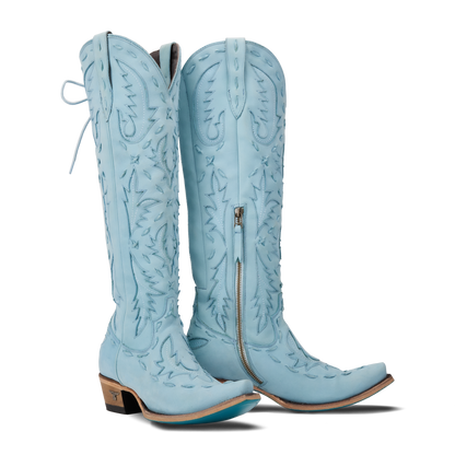 Powder blue Reverie cowboy boots