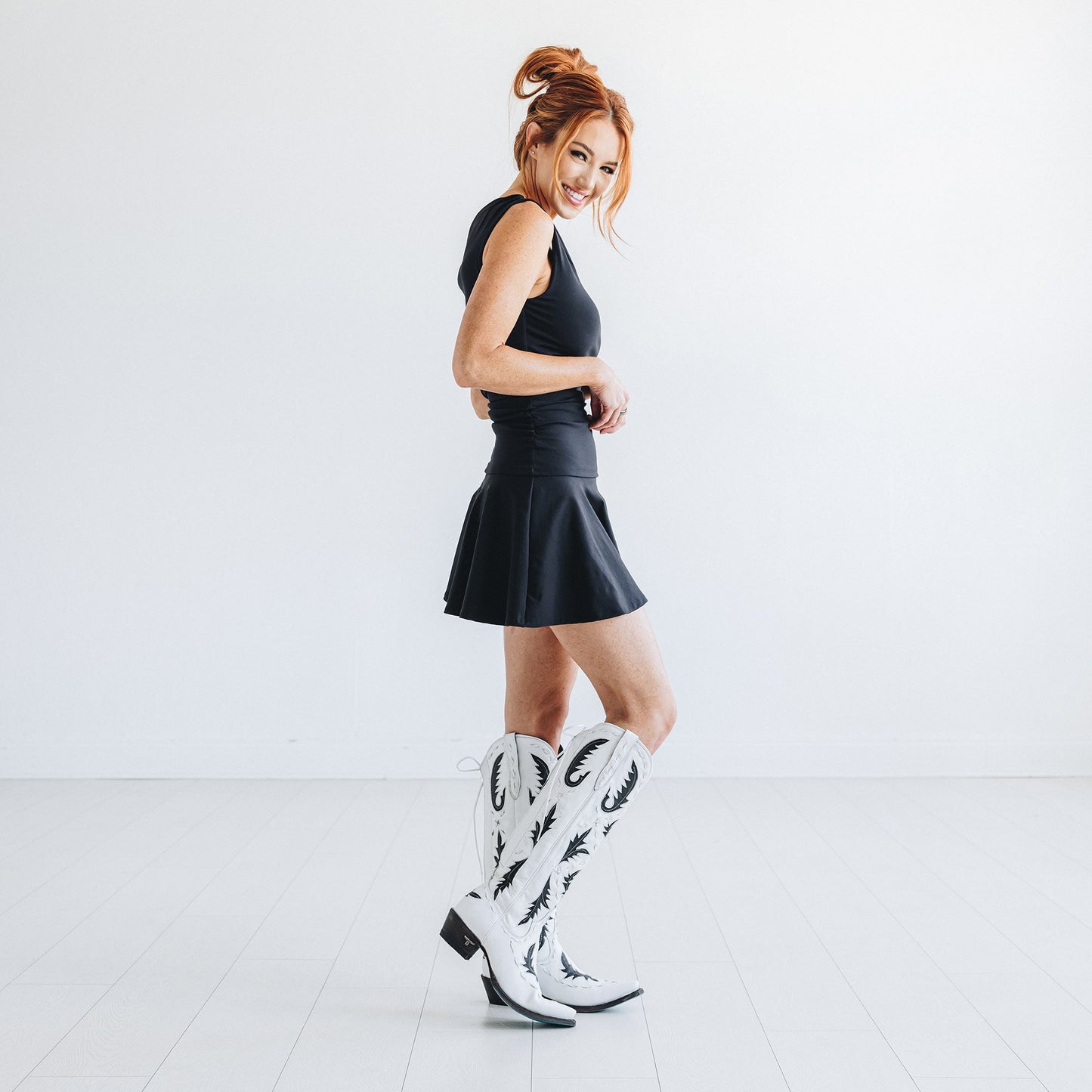 Reverie Knee High Corset - Newsprint