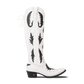 White Reverie newsprint cowboy boot