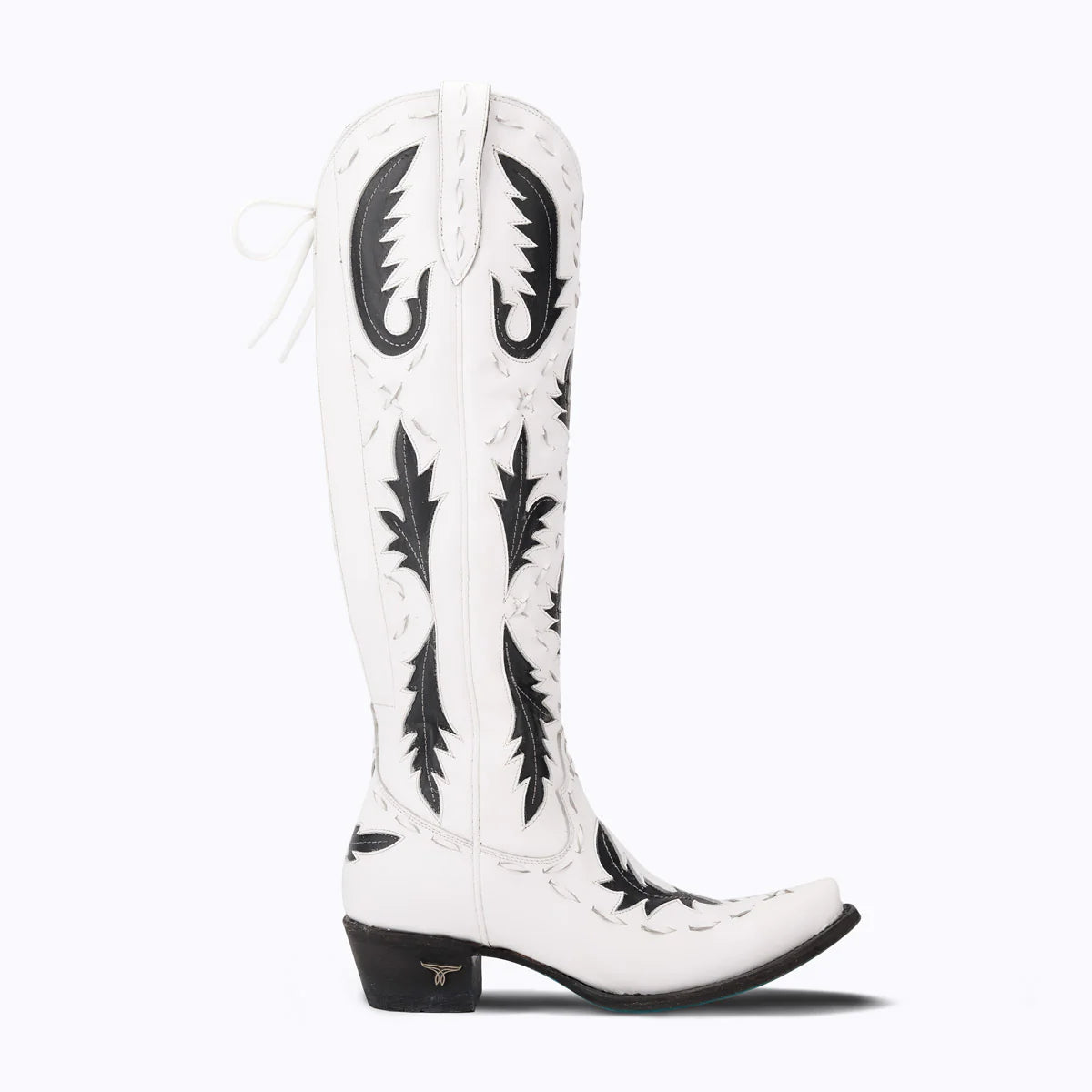 Reverie Newsprint White Cowboy Boot - PS4