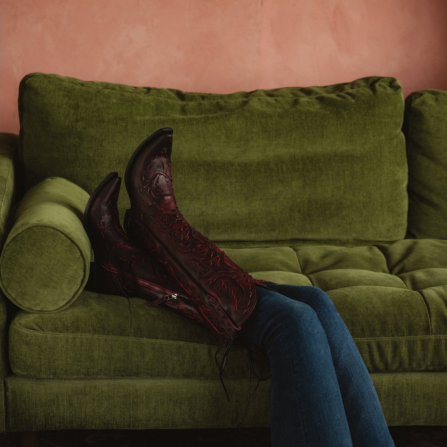 Reverie Knee High Corset - Black Cherry