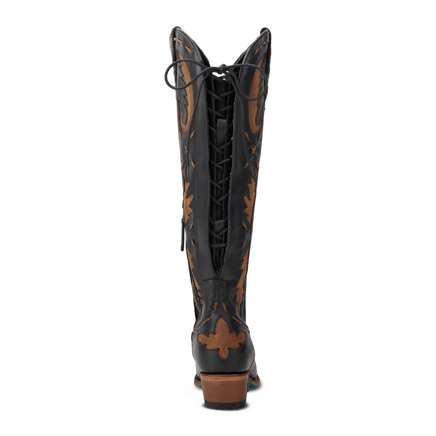 Reverie Knee High Corset - Jet Black and Burnt Caramel