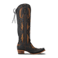 Reverie Knee High Corset - Jet Black and Burnt Caramel