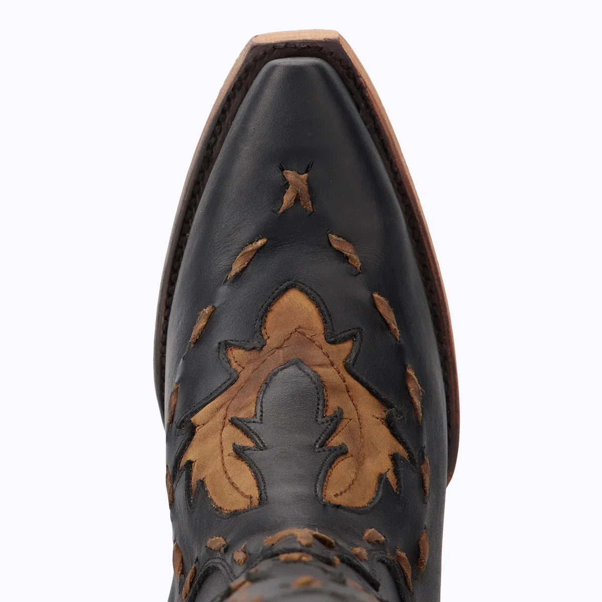 Reverie Jet Black & Burnt Caramel Leather Boot