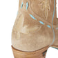 Reverie Knee High Corset - Latte Suede and Powder Blue