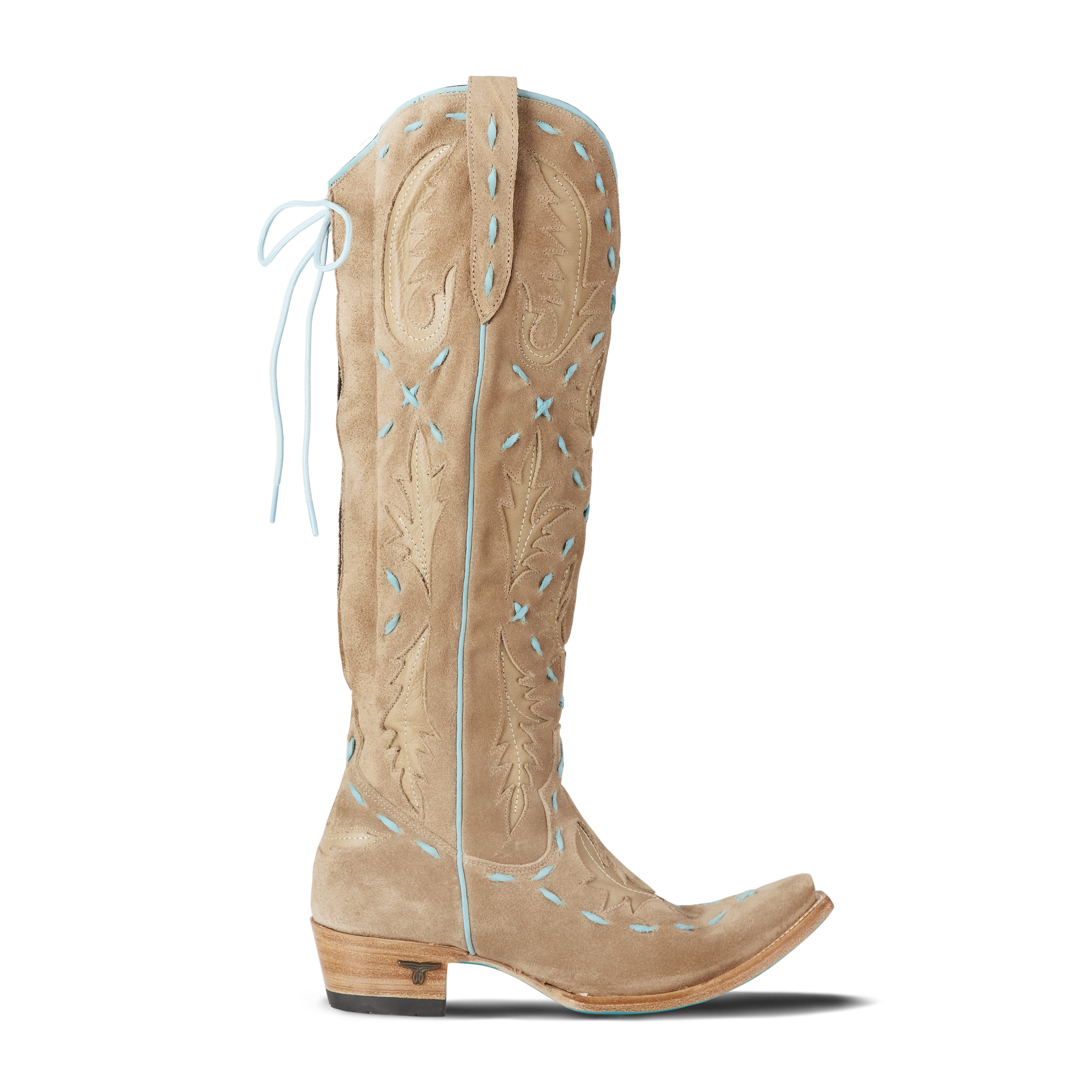 Reverie Lattesuede Powder Blue Cowboy Boot for PS4