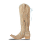Reverie Latte Suede Powder Blue Cowboy Boot