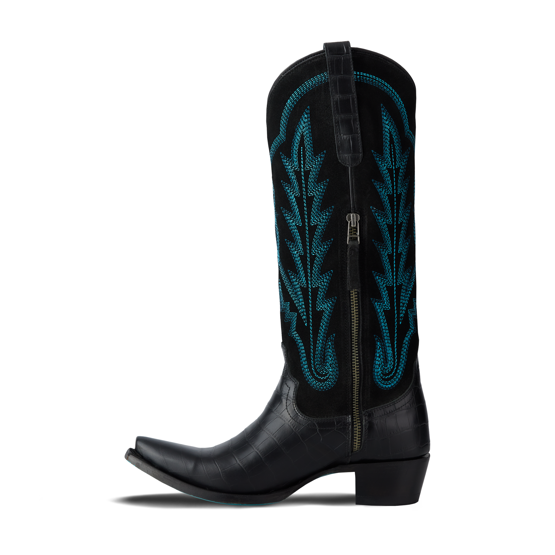 Black Carbon Croc Skylight Cowboy Boot - PS5