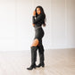 Lexington OTK Corset - Soft Black Suede