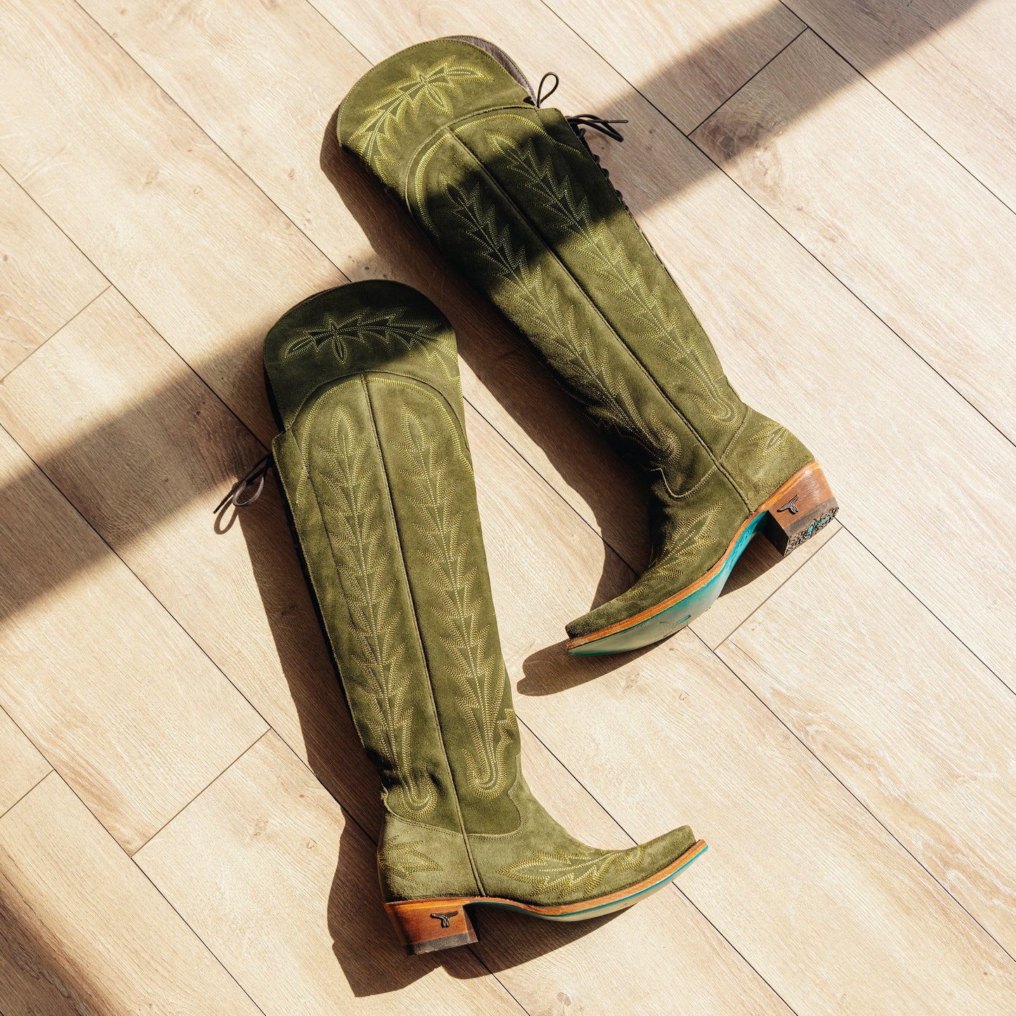 Lexington OTK Corset - Olive Suede