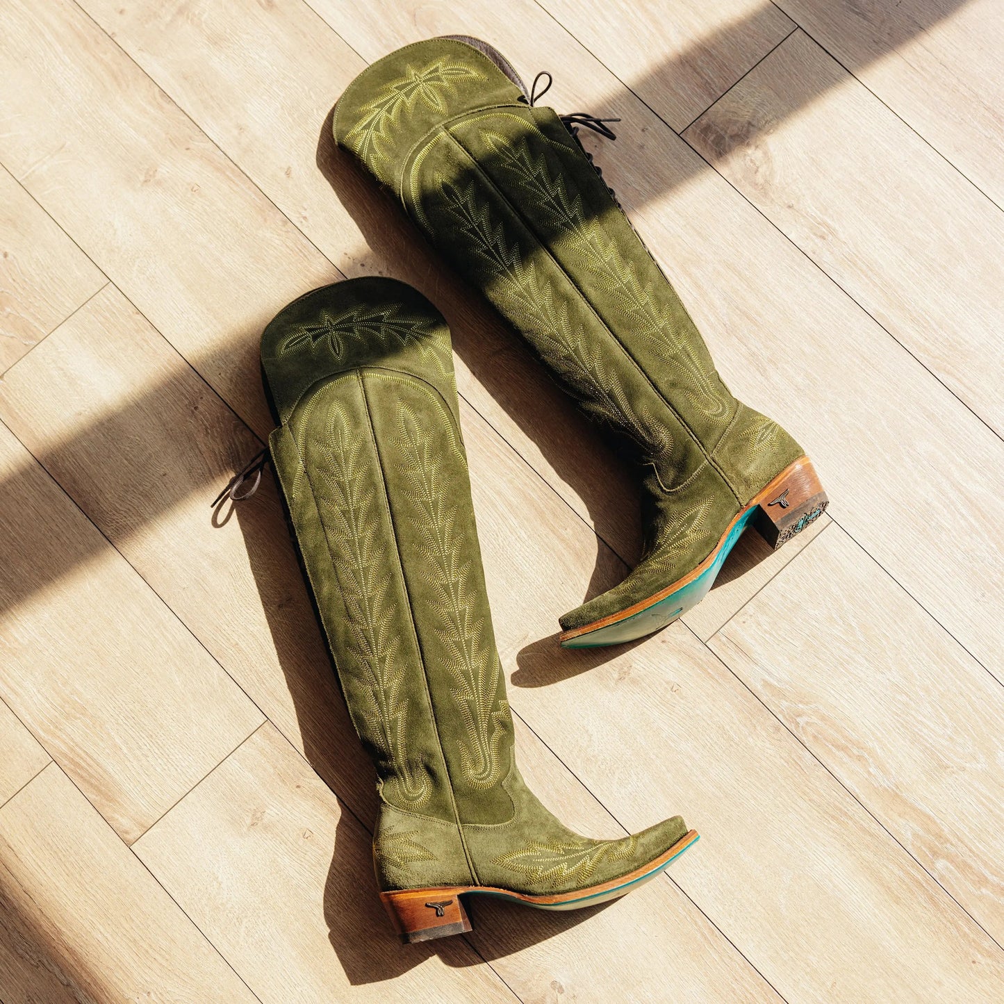 Lexington OTK Corset - Olive Suede