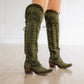 Lexington OTK Corset - Olive Suede