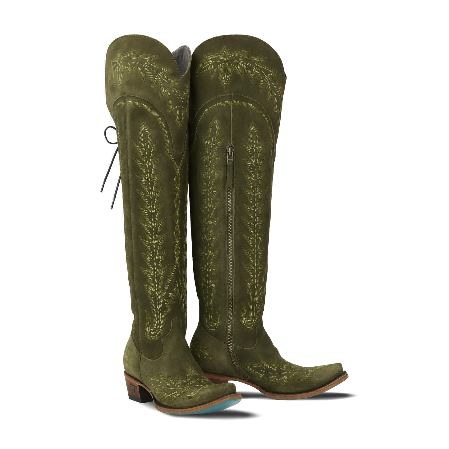 Lexington OTK Corset - Olive Suede