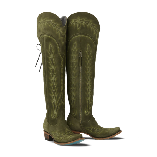 Lexington OTK Corset - Olive Suede
