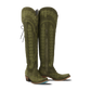 Olive suede Lexington over-the-knee boots