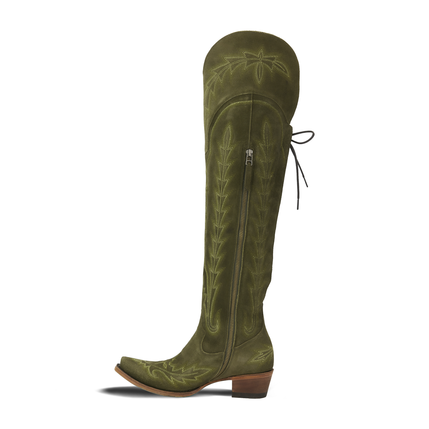 Lexington OTK Corset - Olive Suede