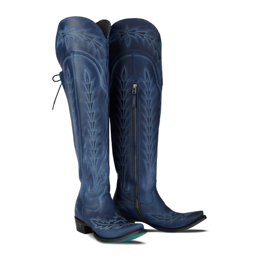 Midnight Navy Lexington OTK Boots