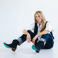 Emma Jane Bootie - Navy Suede