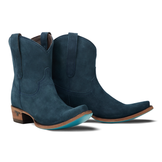 Navy suede Emma Jane booties