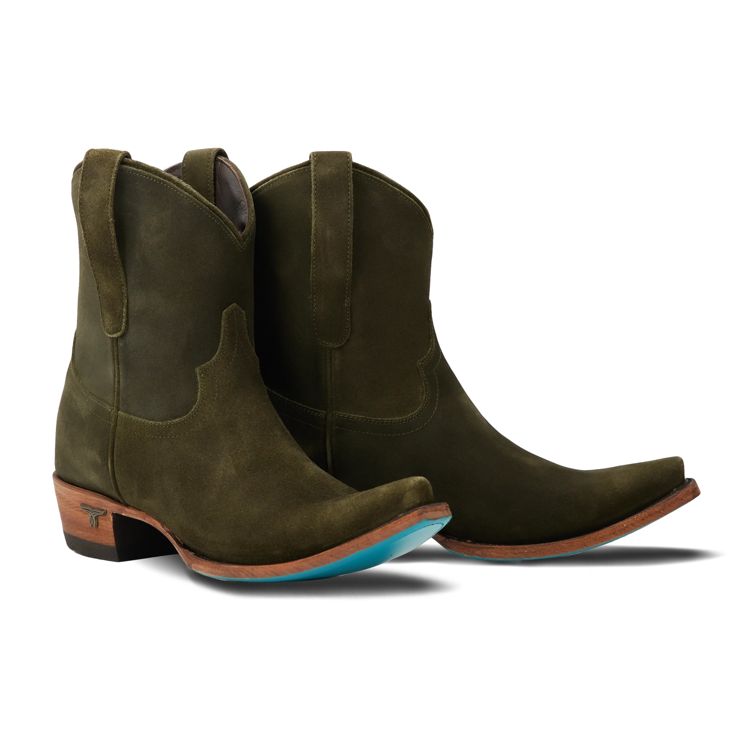 Emma Jane Bootie - Olive Suede