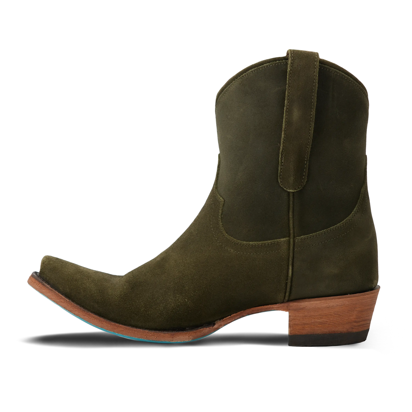 Emma Jane Bootie - Olive Suede