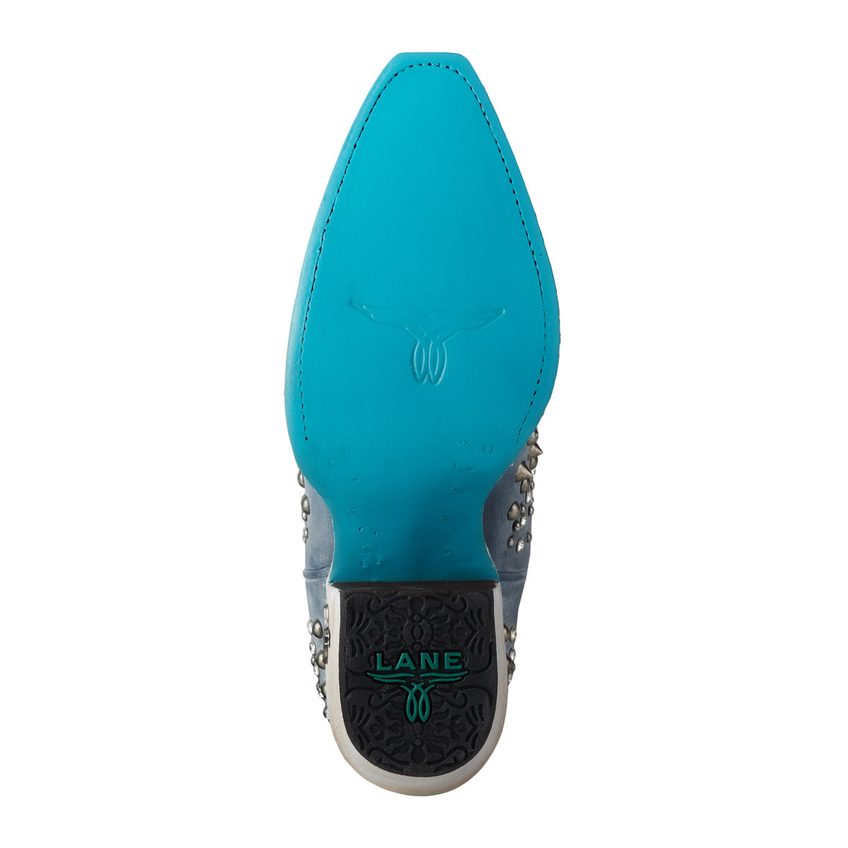 Lane Dolly Bootie washed denim sole view