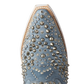 Dolly Bootie in Washed Denim with Studs