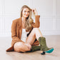 Sandaga Midi - Olive Suede