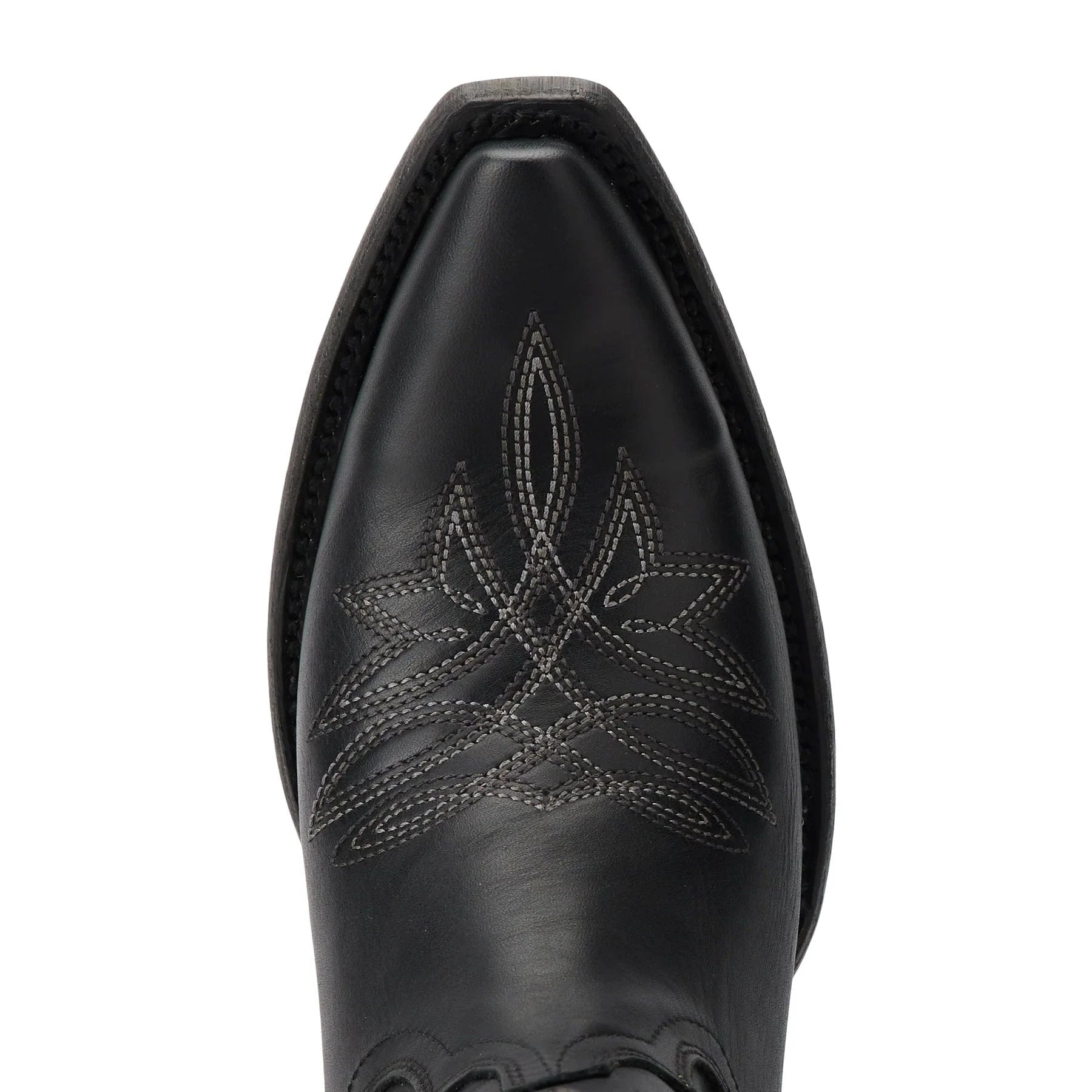 Black Sandaga Jet Black Cowboy Boot Toe