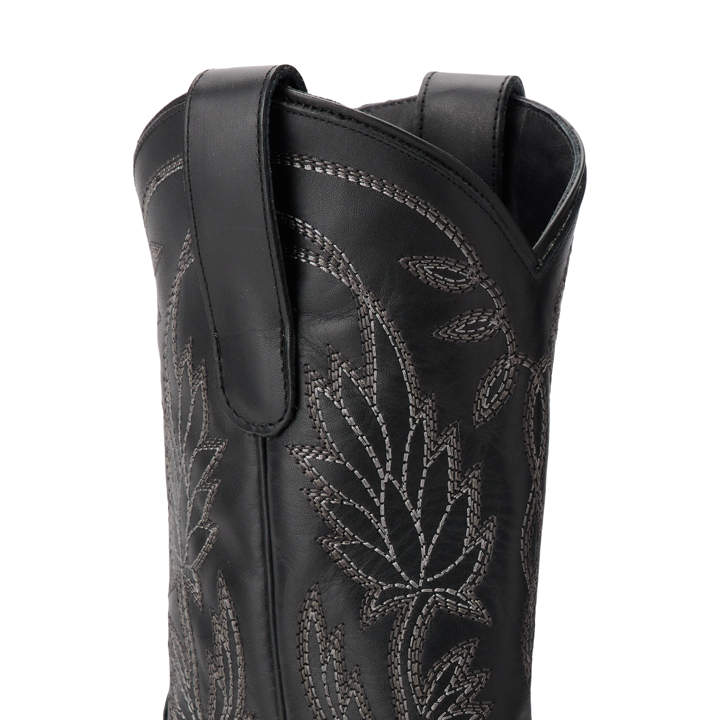 Sandaga Jet Black Cowboy Boot Detail