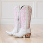Smokeshow Boot - Matte White and Neon Pink