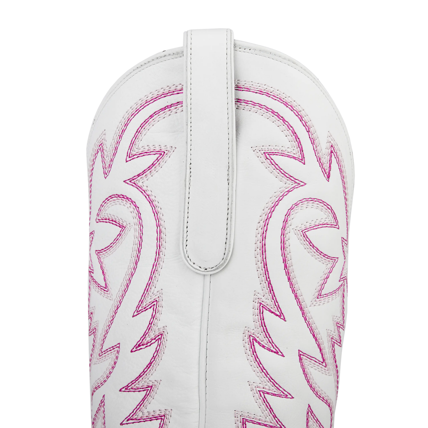 Smokeshow Boot - Matte White and Neon Pink