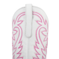 Smokeshow Boot - Matte White and Neon Pink