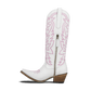 White & neon pink Smokeshow cowboy boot