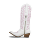 Smokeshow Boot - Matte White and Neon Pink