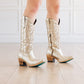 Champagne metallic cowboy boots - lb0526g Smokeshow
