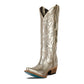 Champagne metallic cowboy boot