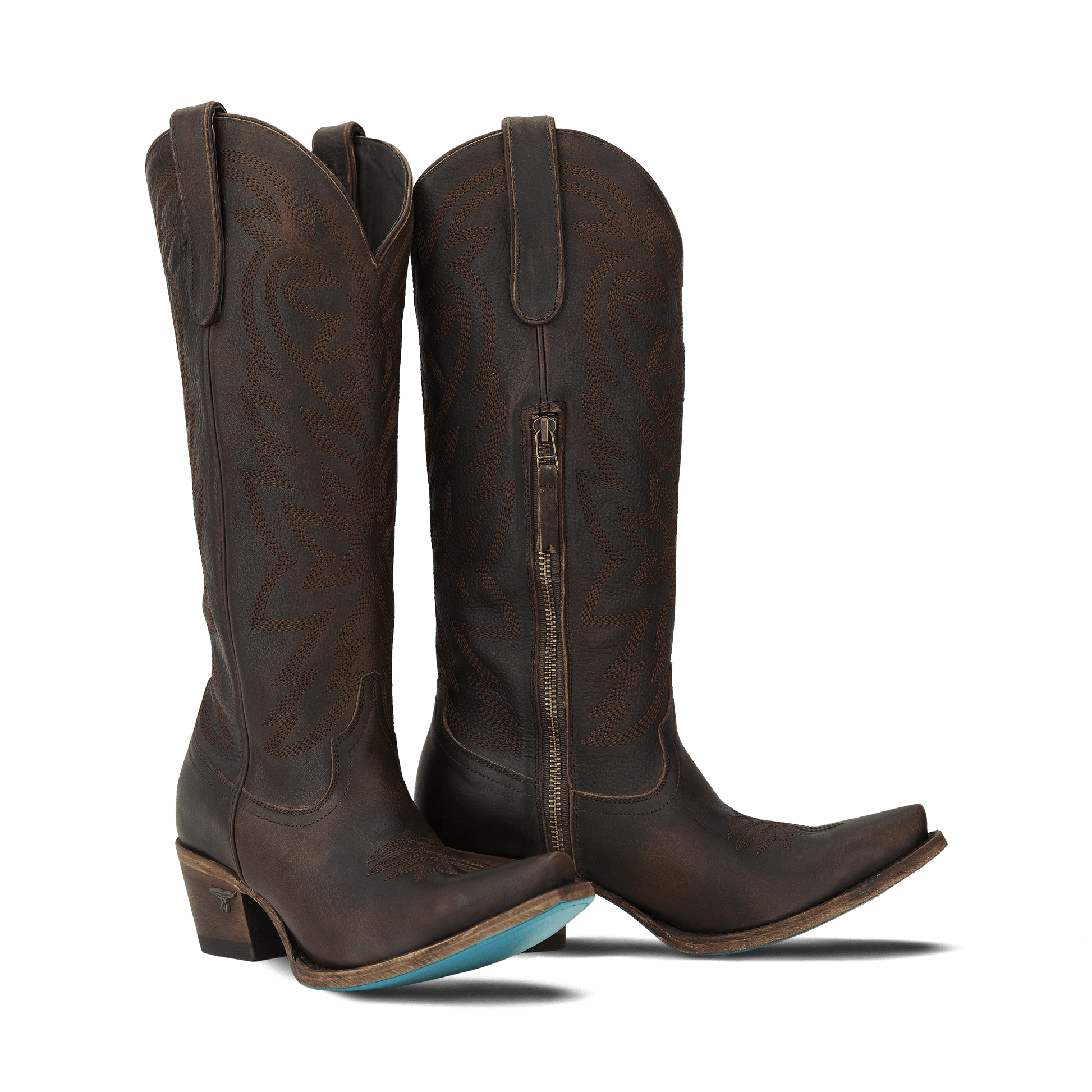 Cognac leather Smokeshow cowboy boots